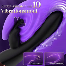 Load image into Gallery viewer, Vibrator Sex Spielzeug für die Frau, Vibration für Frauen Schwarz | Vibratorensets für Frauen Klitoris, Dildo Rabbit Vibratoren mit Klitorisstimulation, 10 Vibrationmodi Sextoysets für Damen
