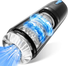 Load image into Gallery viewer, AI-Sync Elektrischer Masturbator Cup, Masturbieren für Männer mit 7 Saugmodi 7 Rotationsmodi, Blowjob Taschenmuschi Penis Stimulator 3D Realistischer Vagina Pussy Sex Spielzeug für die Männer Sex Toys