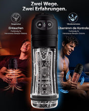 Load image into Gallery viewer, Masturbieren für Männer 7 Saug- &amp; Vibrationsmodi Masturbator 18,03 cm Tiefe, KI Sex Spielzeug für die Männer, Elektrische Masturbatoren Druckregelung Penispumpe, Taschenmuschi mit Handyhalter Sex Toys